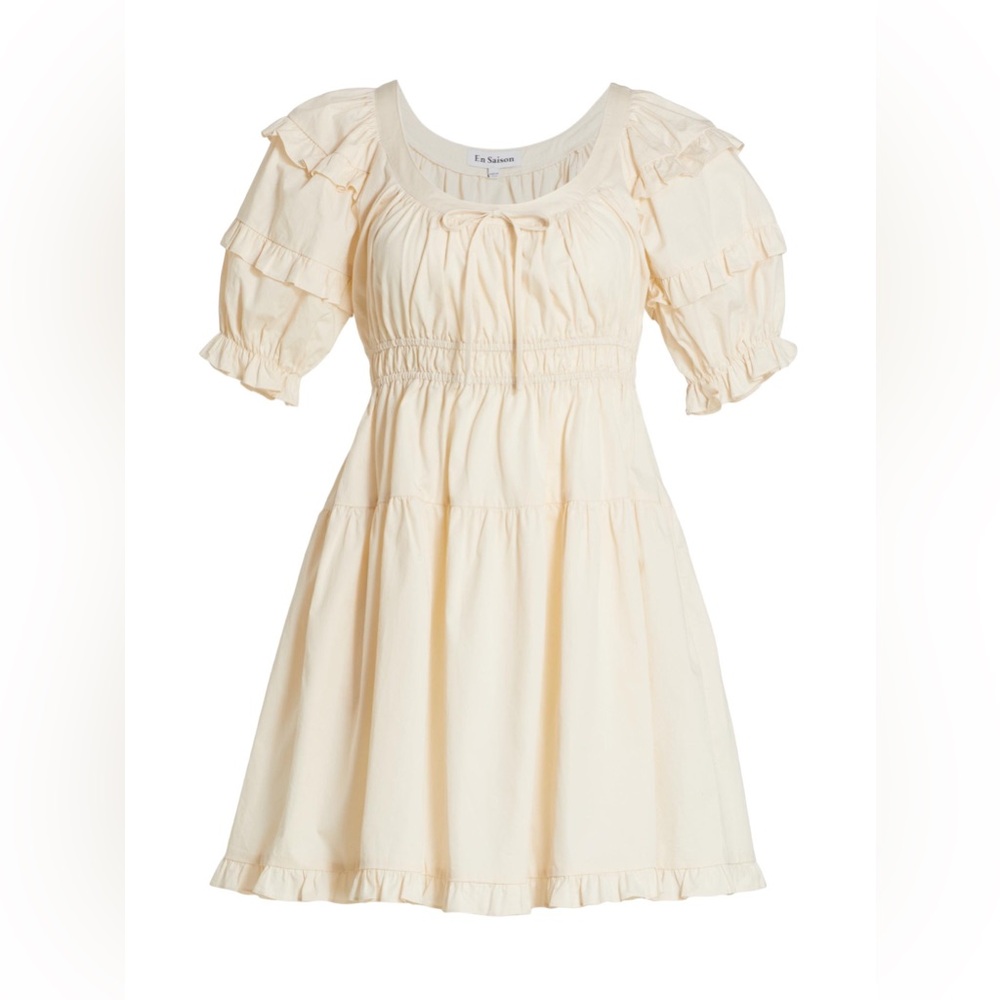 EN SAISON
Sveta Shirred Poplin Minidress
Medium
Natural